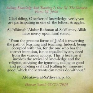 seeking knowledge and teaching